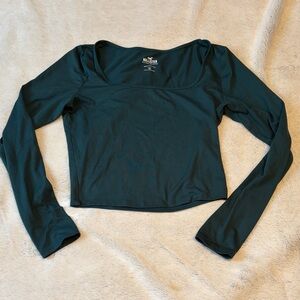 Hollister Women's Dark Green Long Sleeve Top